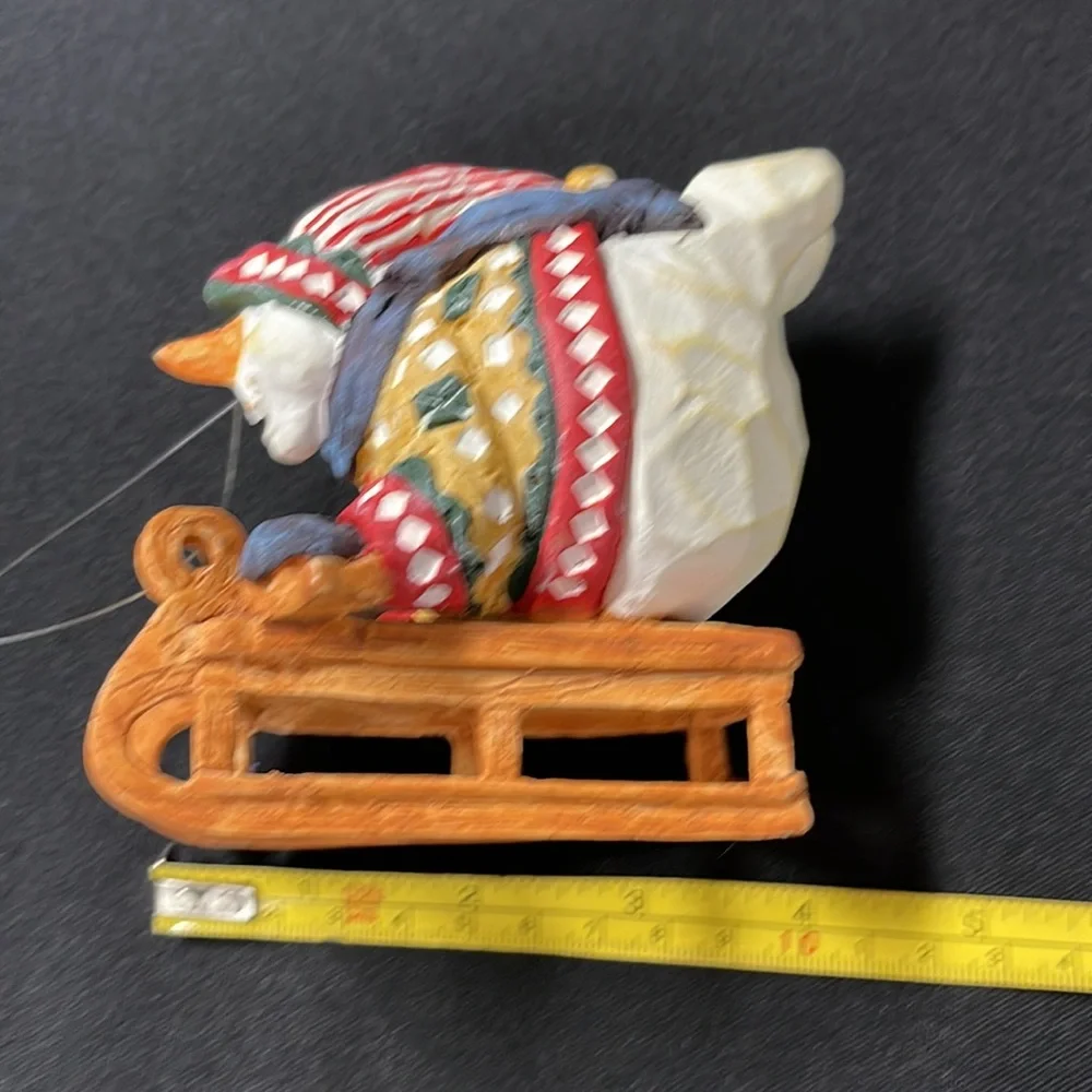 Department 56 Sledding Snowman Christmas Ornament